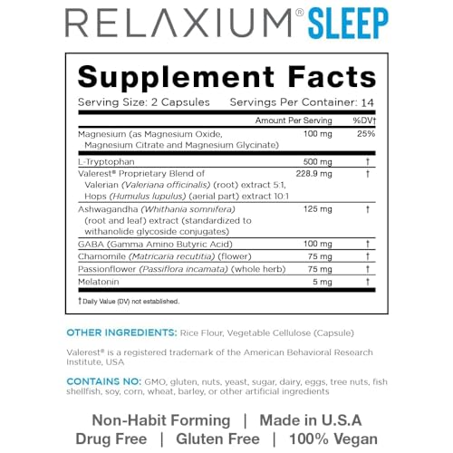 Image 2 of Relaxium Sleep Aid for Adults, 5mg Melatonin, Magnesium Glycinate, 14-Day