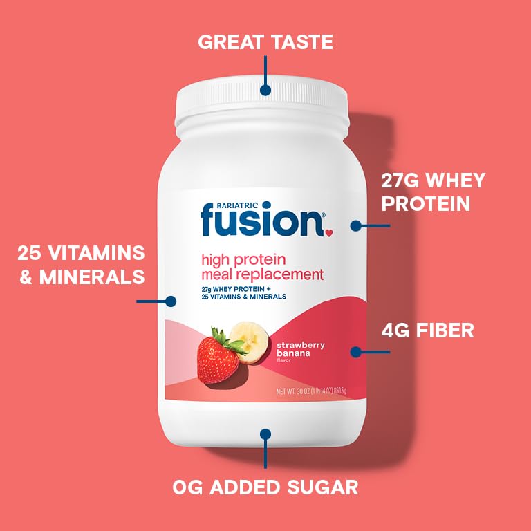 Image 3 of Bariatric Fusion High Protein Meal Replacement, Strawberry Banana, 30 oz
