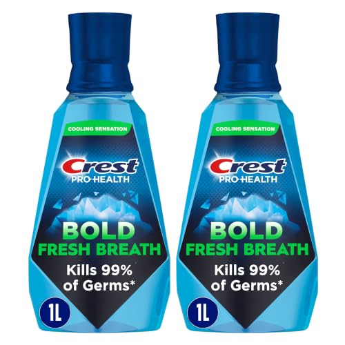 Image 1 of 67.6 Fl Oz (Pack of 1) for the product Crest Mouthwash Pro-Health Bold Fresh Breath 1 L Pack of 2