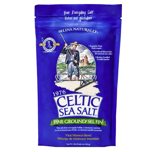 Image 1 of Default Title for the product Celtic Sea Salt Fine Ground, Unrefined Mineral Salt for Cooking, 1 lb