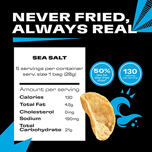 Image 5 of popchips Popchips Potato Chips, Sea Salt, 4ct 5.0oz Share Bags