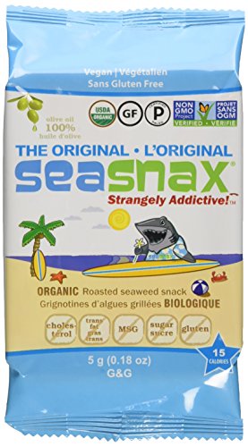 Image 1 of Default Title for the product SeaSnax Organic Roasted Seaweed Snack Grab and Go, Original, 0.18 Ounce (Pack of 24)