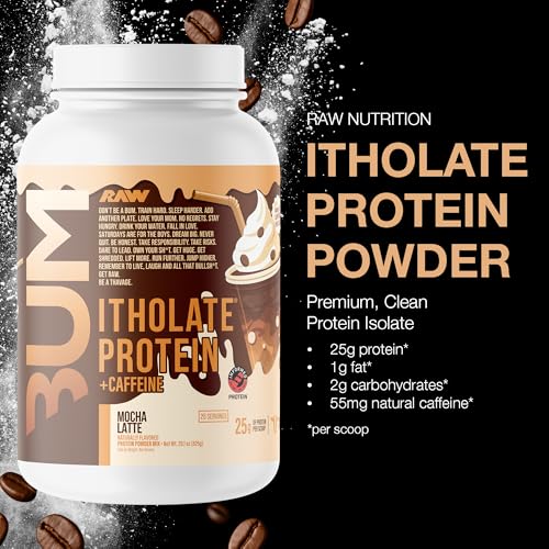 Image 2 of RAW Whey Isolate Protein Powder, Mocha Latte - 25 Servings