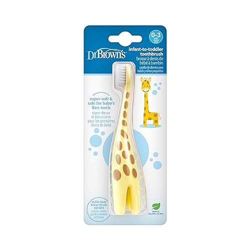 Image 2 of Yellow / 1 Count (Pack of 1) for the product Dr. Brown's Infant-to-Toddler Toothbrush and Toothpaste Set