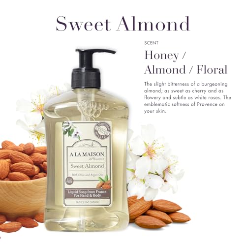 Image 2 of A LA MAISON Sweet Almond French Liquid Hand Soap 16.9 oz 2 Pack