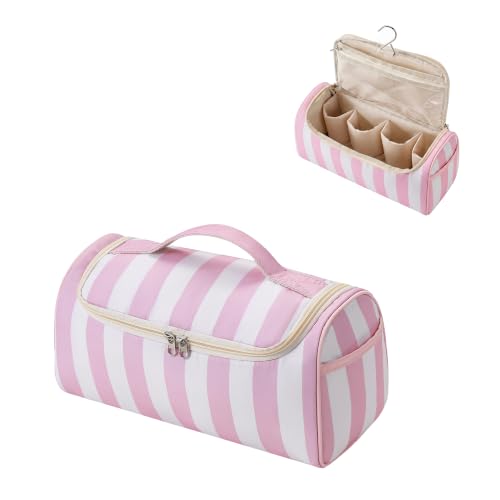 Image 1 of Default Title for the product RSRSLEII Striped Hair Tools Travel Bag with Compartments