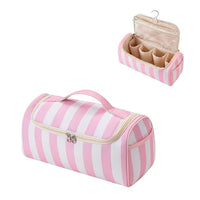Thumbnail for Image 1 of Default Title for the product RSRSLEII Striped Hair Tools Travel Bag with Compartments