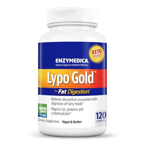 Image 1 of 120 Count for the product Enzymedica Lypo Gold Enzyme Supplement for Fat Digestion
