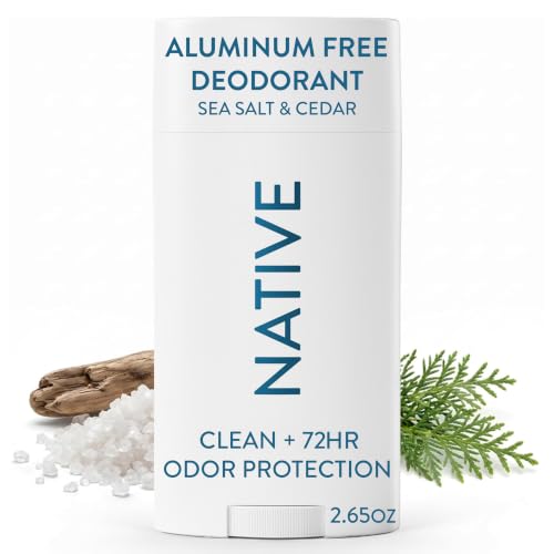 Image 1 of Default Title for the product Native Deodorant Contains Naturally Derived Ingredients, 72 Hour Odor Control, Deodorant for Women and Men, Aluminum Free, Sea Salt & Cedar 2.65oz