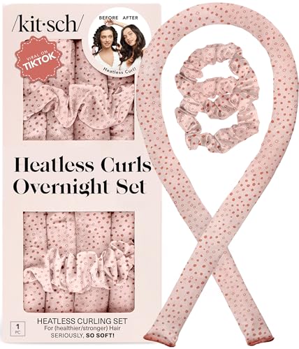Image 1 of Default Title for the product Kitsch Satin Heatless Curls Overnight Set - Micro Dot