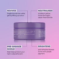 Thumbnail for Image 3 of Lee Stafford Bleach Blondes Purple Toning Hair Mask Cocoa Butter 6.7Fl Oz