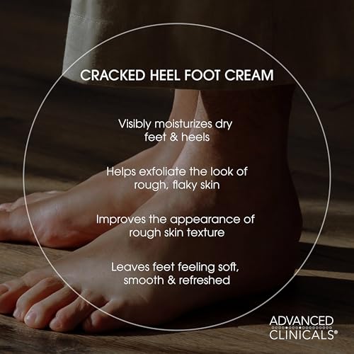 Image 4 of Advanced Clinicals Cracked Heel Foot Cream Moisturizer 2-Pack