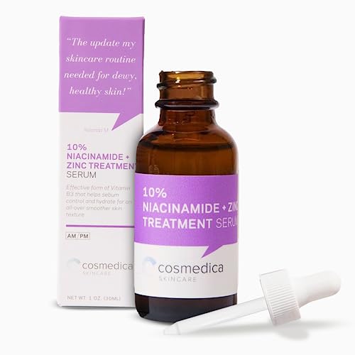 Image 2 of Cosmedica Skincare Niacinamide + Zinc Treatment Serum with Hyaluronic Acid 1 Oz & Pure Hyaluronic Acid Serum for Skin 4 Oz Bundle