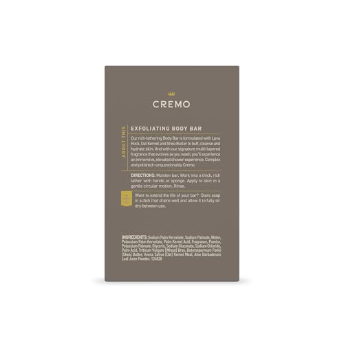 Image 7 of Cremo Exfoliating Body Bar Soap for Men, Vintage Suede Scent, 5 Oz