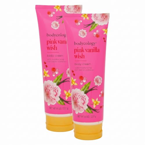 Image 1 of Default Title for the product Bodycology Shea Butter Body Cream, Pink Vanilla Wish, 8 oz (Pack of 2)