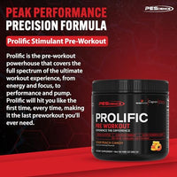 Thumbnail for Image 2 of PEScience Prolific Pre-Workout Powder, Sour Peach Candy, 40 Scoops
