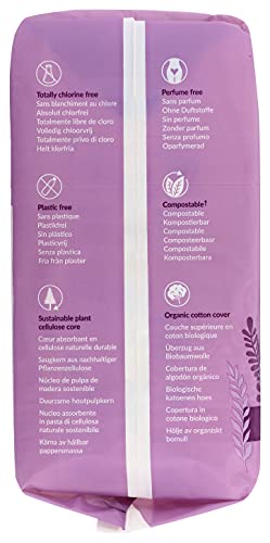 Image 5 of natracare Natural Traditional Style Night Time Maxi Pads, Individually Wrapped, Without Wings in Plant-Based Bag (1 Pack, 10 Pads Total)