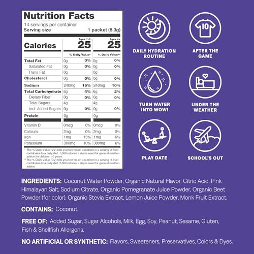 Image 2 of Cure Hydration Kids Electrolyte Drink Powder 14 Packets