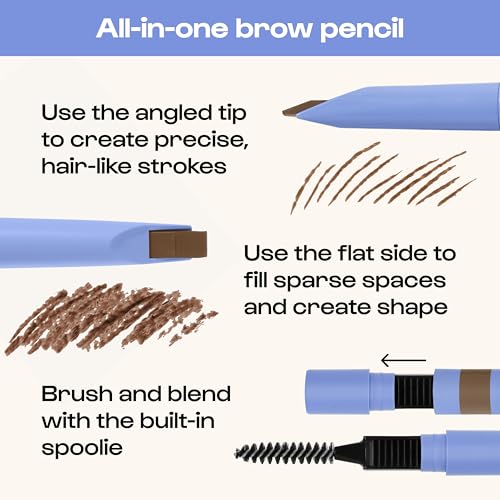 Image 4 of ALLEYOOP Swift Brow Shape + Fill Eyebrow Pencil, Sharpener, Medium Brown
