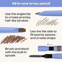 Thumbnail for Image 4 of ALLEYOOP Swift Brow Shape + Fill Eyebrow Pencil, Sharpener, Medium Brown