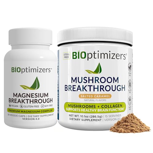 Image 1 of Default Title for the product BIOptimizers Magnesium Breakthrough 4.0 & Mushroom Breakthrough Powder Bundle
