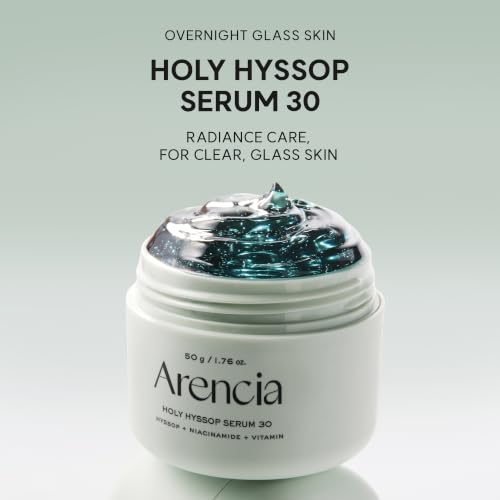 Image 3 of ARENCIA Glow Hyssop Overnight Face Mask Serum - hydrating & Anti-Aging Serum for younger looking Korean Glass Skin, Vitamin A, C, E, Niacinamide, Peptide