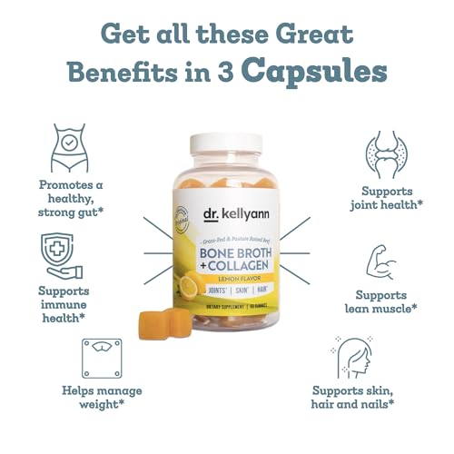 Image 6 of Dr. Kellyann Collagen + Bone Broth Gummies, Lemon, 60 Gummies