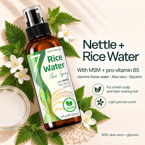 Image 6 of Seven Minerals Nettle and Rice Water Spray for Hair 4 fl oz