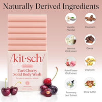 Thumbnail for Image 6 of Kitsch Cleansing Tart Cherry Body Wash Bar Soap - 4oz
