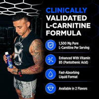 Thumbnail for Image 3 of ALLMAX Nutrition Liquid L-Carnitine 1500 Milligrams, Blue Raspberry, 16 oz (473 ml)