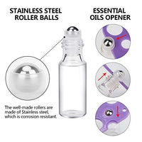 Thumbnail for Image 4 of Easytle Essential Oil Roller Bottles 24 Pack 5ml Clear Glass Roller Bottles for Oils