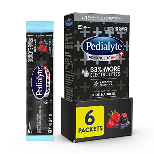 Image 4 of Berry Frost / 6 Count for the product Pedialyte AdvancedCare Plus Electrolyte Powder Packets
