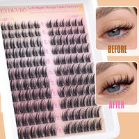 Thumbnail for Image 3 of EYDEVRO Manga Lash Clusters Wispy Eyelash Clusters Natural Cat Eye Lashes