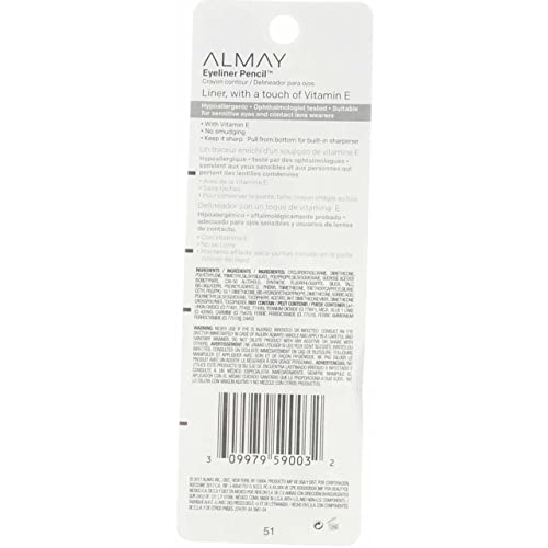 Image 3 of Almay Top of the Line Eyeliner Pencil, Black Pearl, 0.01 oz (Pack of 4)