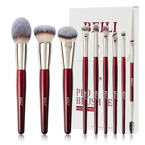 Image 1 of Default Title for the product BEILI Makeup Brushes 9Pcs Professional Makeup Brush Set