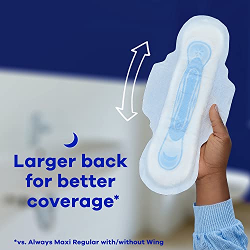 Image 3 of Always Maxi Size 3 Feminine Pads with Wings, Extra Long Super Absorbency, Unscented, 33 Count