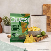 Thumbnail for Image 6 of Quest Nutrition Tortilla Style Protein Chips, Salsa Verde, 19g Protein, 4g Net Carbs, Gluten Free, 1.1 Ounce (Pack of 12)