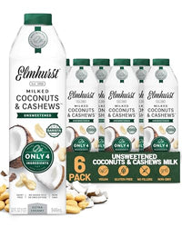 Thumbnail for Image 1 of Default Title for the product Elmhurst 1925 Unsweetened Coconut & Cashew Milk - 32 Fl. Oz (6-Pack)