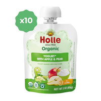 Thumbnail for Image 3 of Holle Organic Apple Pear Baby Yogurt Pouches, 10 x 3 oz