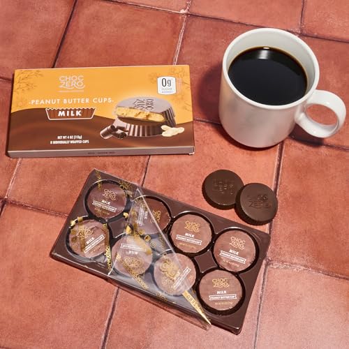 Image 6 of ChocZero Sugar Free Milk Chocolate Peanut Butter Cups, 4 Pack
