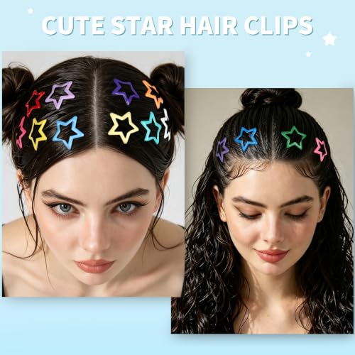 Image 3 of Teenitor 100pcs Star Hair Clips