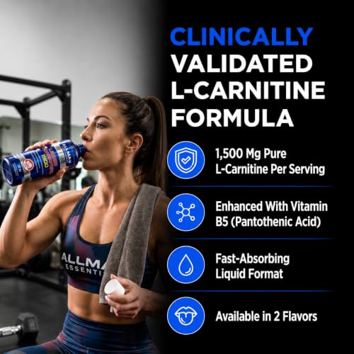 Image 3 of ALLMAX Nutrition Liquid L-Carnitine 1500 Milligrams, Fruit Punch, 16 oz (473 ml)