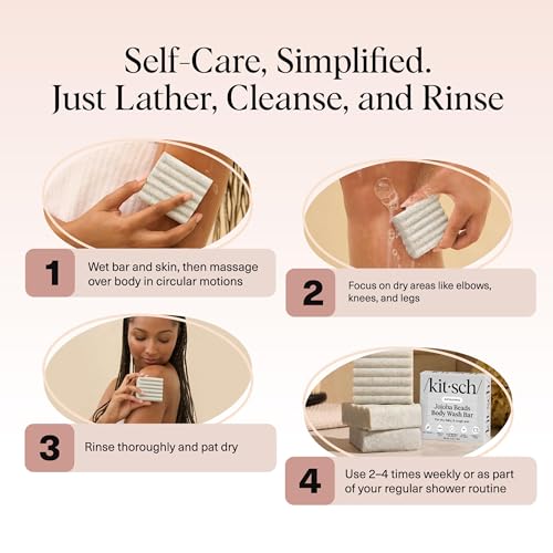 Image 6 of Kitsch Jojoba Beads Exfoliating Body Wash Bar w/Shea Butter & Aloe – 4 oz