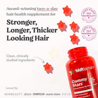 Thumbnail for Image 3 of HAIRtamin Vegan Gummy Stars Hair Vitamins 3-Pack