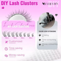 Thumbnail for Image 7 of EYDEVRO Natural Lash Clusters Wispy Eyelash Clusters 10-16mm
