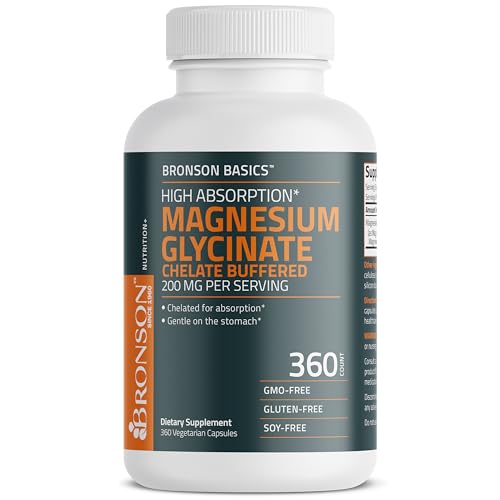 Image 7 of Bronson Magnesium Glycinate 200 mg Buffered Vegetarian Capsules