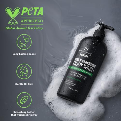 Image 7 of Botanic Hearth Tea Tree Body Wash for Men 16 Fl Oz