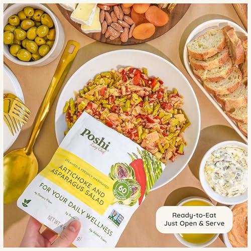 Image 6 of Poshi Marinated Artichoke & Asparagus Salad, On-The-Go, 6-Pack, 4.4 oz