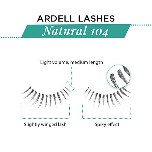 Image 4 of Ardell Natural Lashes False Eyelashes, 104 Black, 4 Pack