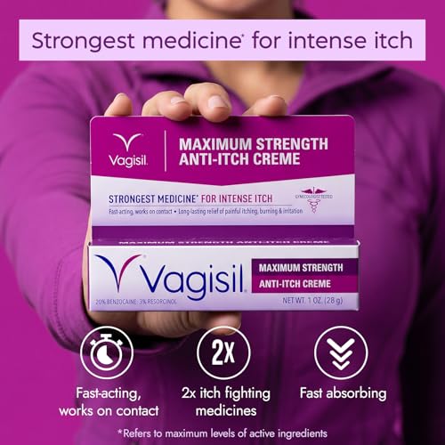 Image 3 of Vagisil Maximum Strength Feminine Anti-Itch Cre??me, 1 Oz (4 Pack)